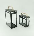 Lantern Black Decorative Metal Glass Lantern Latest Trending For Home Decoration High Quality Iron Lantern Black Color