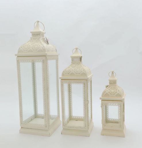 Iron Metal Candle Lantern Garden Hanging Pillar Candle Holder for Moroccan Wedding Party Home Decoration