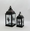 Stainless steel Candle Holders Elegant Iron Simple Glass Lanterns Garden Decor