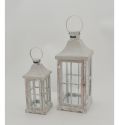 Christmas Decorative Lantern Wooden & Iron Candle Lanterns for Home Indoor & Outdoor Vintage Style Hanging Lan
