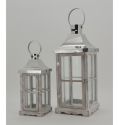 Christmas Decorative Lantern Wooden & Iron Candle Lanterns for Home Indoor & Outdoor Vintage Style Hanging Lan
