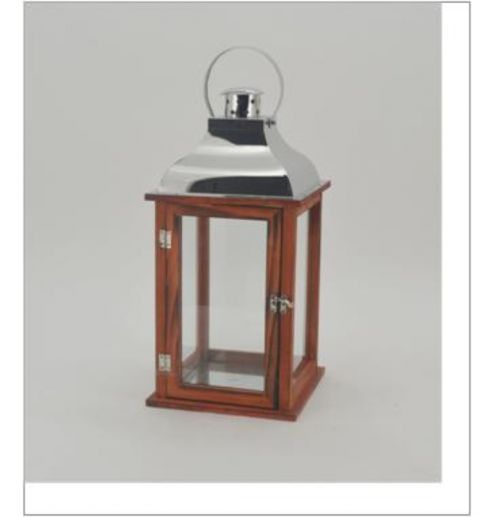 Decorative Metal wooden Candle Holder Lantern for Interior decor JL060099