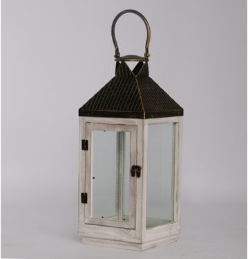 Metal Wind Lanterns Modern Iron Wood Candle Holders Heart Flower Pattern Hollow Out Design Garden Decorations JL060103