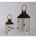 Metal Wind Lanterns Modern Iron Wood Candle Holders Heart Flower Pattern Hollow Out Design Garden Decorations