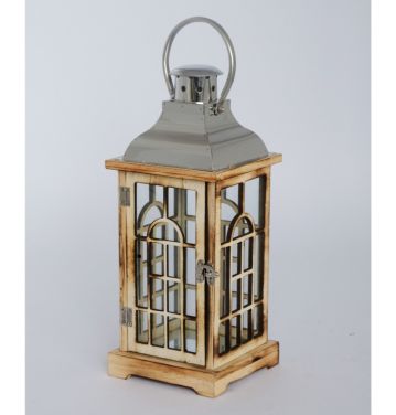 Farmhouse Vintage Decorative Wood Lantern JL060110