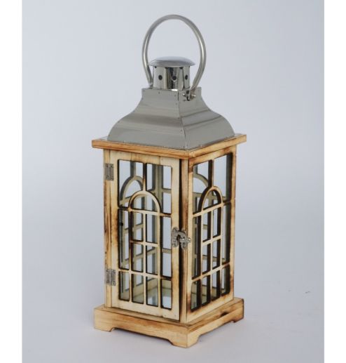 Farmhouse Vintage Decorative Wood Lantern JL060110