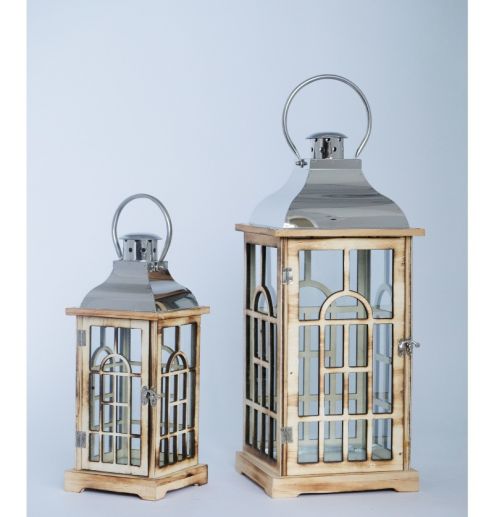 Farmhouse Vintage Decorative Wood Lantern 