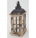 Hot selling Cheap christmas candle lantern wood Iron Top white wooden Lantern For Home Garden Decoration