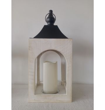 Wholesale Modern Metal Wood Candle Lantern Decoration Home Garden Aisle Decor Lanterns JL060151