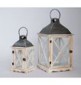 Vintage wooden lanterns Rustic Distressed Floor Candle HolderFarmhouse Decor Home wedding decoration