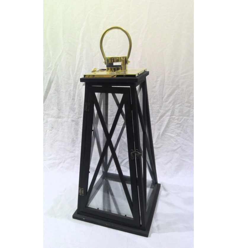 Farmhouse Vintage Decorative Wood Lantern Wash White Effect Outdoor Use for Wedding and Garden JL060178S/M