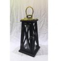Farmhouse Vintage Decorative Wood Lantern Wash White Effect Outdoor Use for Wedding and Garden