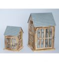 Farmhouse Vintage Decorative Wood Lantern Wash White Effect Outdoor Use for Wedding and Garden