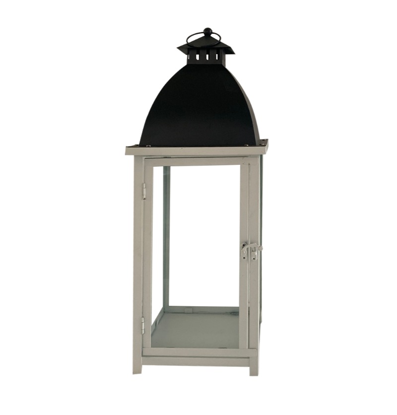 Farmhouse Vintage Decorative Wood Lantern Wash White Effect Outdoor Use for Wedding and Garden JL060182
