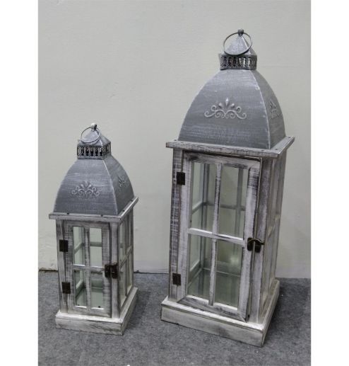 Wooden Lantern With Rope Handle For Candle Home and Garden Lantern