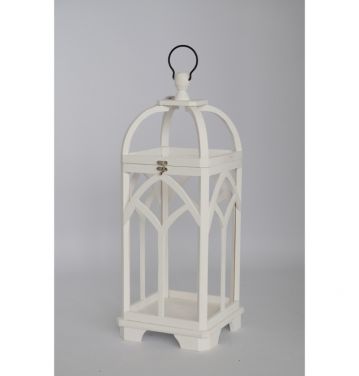 Wooden Candle Lantern Decorative Set of 2 Large Lanterns Vintage Distressed Lanterns Rustic Pillar Candle Holder Farmhouse JL060241