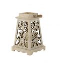 Snowflake Design Wooden Candle Holder Lantern Set Of 2 Accented With Wood Beads Decorate This Season With These Luxury Pieces