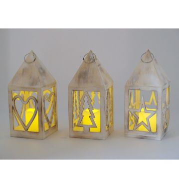 Small Wooden Lanterns For Christmas Decor JL060245M
