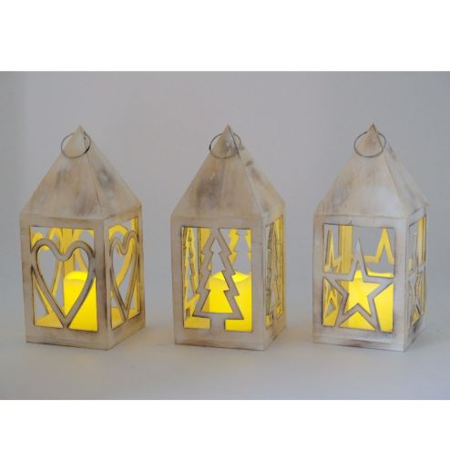 Small Wooden Lanterns For Christmas Decor