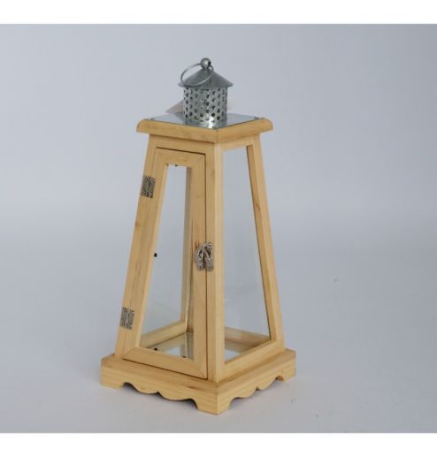 Farmhouse Vintage Decorative Wood Lantern Wash White Effect Outdoor Use for Wedding and Garden