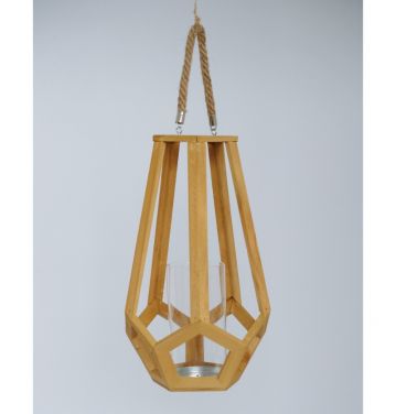 Decorative Wooden Candle Lanterns Indoor Farmhouse Hanging Candle Holder for Table Centerpiece Fireplace Mantle Shelf JL060247M