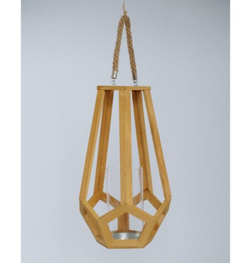 Decorative Wooden Candle Lanterns Indoor Farmhouse Hanging Candle Holder for Table Centerpiece Fireplace Mantle Shelf JL060247M
