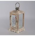 Sympathy thoughtful funeral gift hanging wooden memorial lantern for flameless LED candle