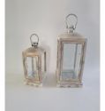 Sympathy thoughtful funeral gift hanging wooden memorial lantern for flameless LED candle