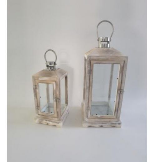 Sympathy thoughtful funeral gift hanging wooden memorial lantern for flameless LED candle