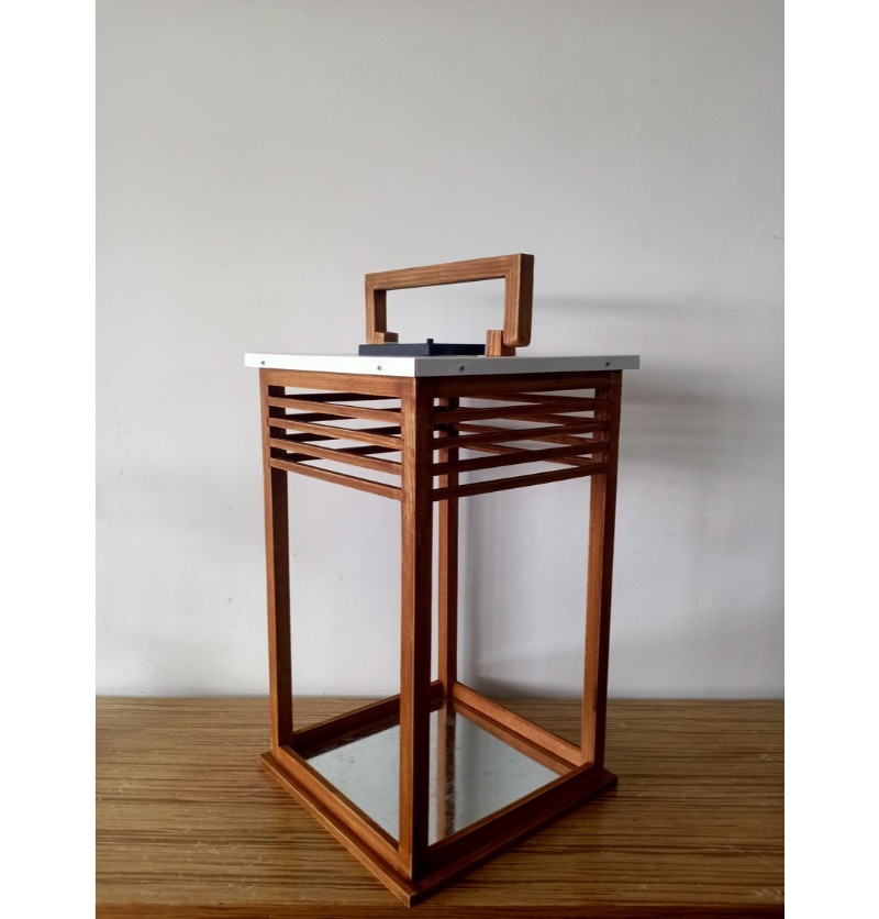 Farmhouse Vintage Decorative Wood Lantern Wash White Effect Outdoor Use for Wedding and Garden JL060274