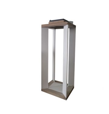 Farmhouse Vintage Decorative Wood Lantern Wash White Effect Outdoor Use for Wedding and Garden JL060278