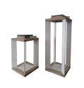 Farmhouse Vintage Decorative Wood Lantern Wash White Effect Outdoor Use for Wedding and Garden