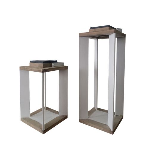 Farmhouse Vintage Decorative Wood Lantern Wash White Effect Outdoor Use for Wedding and Garden