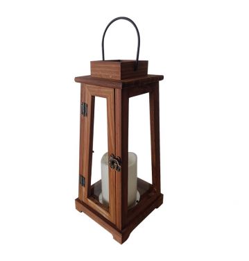 Farmhouse Vintage Decorative Wood Lantern Wash White Effect Outdoor Use for Wedding and Garden JL060282