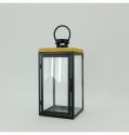 Farmhouse Vintage Decorative Wood Lantern Wash White Effect Outdoor Use for Wedding and Garden JL060288