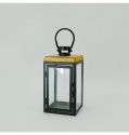 Farmhouse Vintage Decorative Wood Lantern Wash White Effect Outdoor Use for Wedding and Garden JL060288