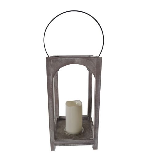 Farmhouse Vintage Decorative Wood Lantern Wash White Effect Outdoor Use for Wedding and Garden