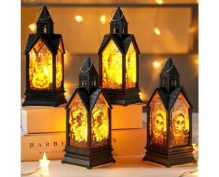Small Metal Wind Lamp Garden Style Christmas Lantern Candle Holder for Home and House Decoration