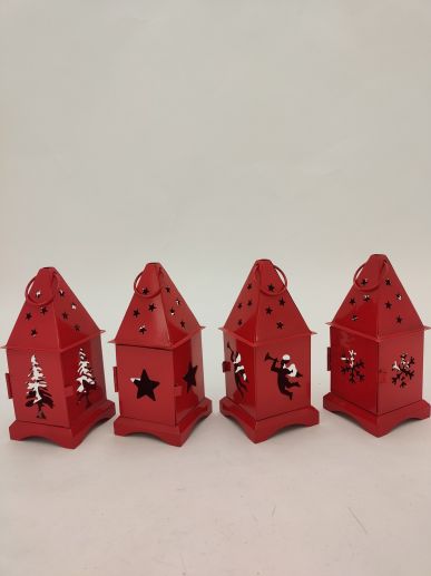 Wholesale Christmas Lantern Glass Covered Vintage Design Christmas Decorative Candle Holder