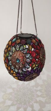 Handmade Turkish Mosaic Hanging Lantern Lamp Decorative Moroccan lanterns with colourful jewel pendant light JL200020