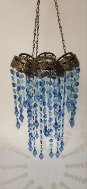 Indoor Lighting Vintage Retro Style Art Decor Beaded Chandelier Lighting Ceiling JL200021