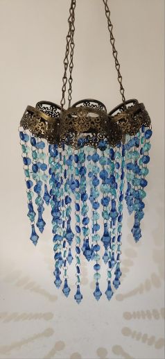 Indoor Lighting Vintage Retro Style Art Decor Beaded Chandelier Lighting Ceiling JL200021