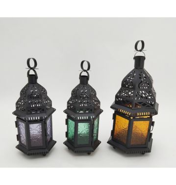 Moroccan Colorful Metal lantern Stand Candles Holder Ramadan Decoration JL010207