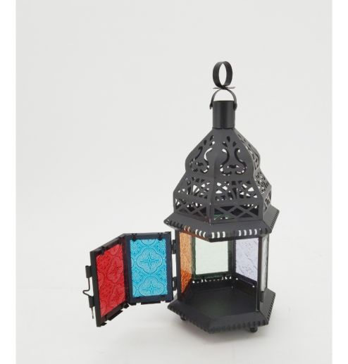 Moroccan Colorful Metal lantern Stand Candles Holder Ramadan Decoration