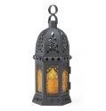 Morocco Iron Frame Lantern Patterned glass Hanging Lantern Candle Holder