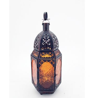 Halloween Decorations Wind Lights Hexagonal Wind Lights Christmas Retro Portable Mini Candle Holder JL010471S