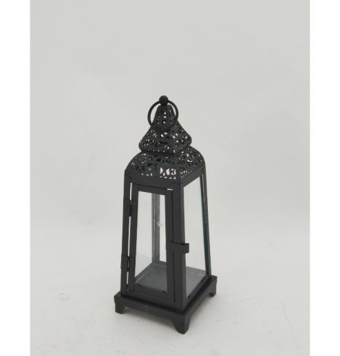 Classic Vintage Lantern with Colorful Glass Metal Lantern Metal Candle Holder
