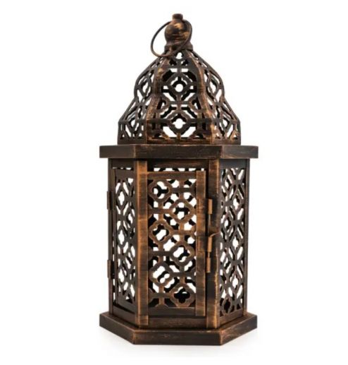 European Style Eetro Iron Windproof Lamp Candle Holder Metal Decorative Lantern