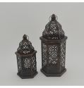 European Style Eetro Iron Windproof Lamp Candle Holder Metal Decorative Lantern