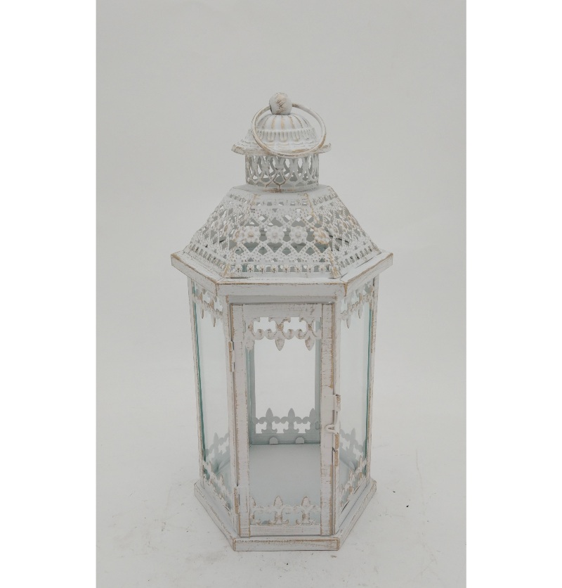 Metal Glass Hanging Candle Lantern Custom Color Moroccan Candlestick for Home Decor JL012369M